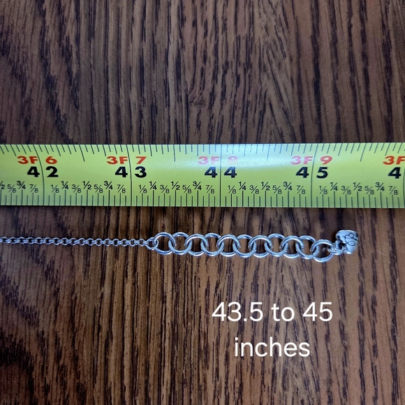 BRIGHTON "Alcazar" Vintage Long Length Crystal And Silver Necklace BOHEMIAN! - Picture 12 of 14